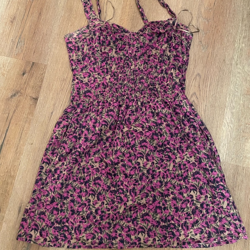 Free People bustier mini dress black/purple